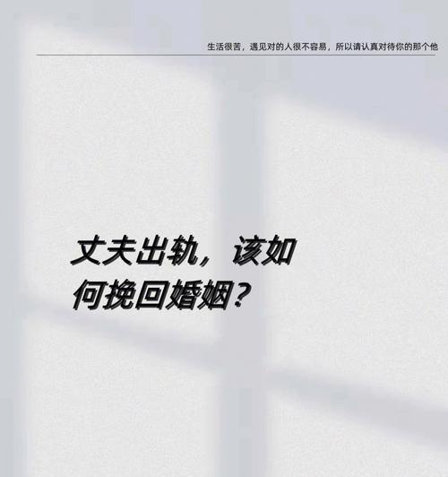 挽回出轨离婚的冷漠心（-出轨、离婚、挽回）