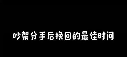 分手后挽回的最佳时间,把握时机，重燃爱火